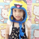 ***พร้อมส่ง***หมวกถักไหมขนแกะรูปมินเนี่ยนยิ้ม เหมาะสำหรับเด็กอายุตั้งแต่ 5 ปีขึ้นไปค่ะ+ผู้ใหญ่ก็ใส่ได้นะคะ