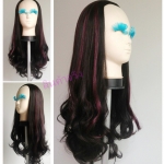 Half 17 วิกครึ่งหัวลอน ไฮไลท์ไวน์เเดง สีตามเเบบเท่านั้น สวยมากๆ คอนเฟิมจ้า ( ทรงผมเเละเส้นผมเหมือนจริงเกือบ 100% )