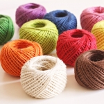 [ 50 เมตร ~2mm ] เชือกปอสี เชือกป่าน เชือกกระสอบสี เชือกป่านย้อมสี