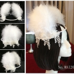 MAI20 มงกุฎขนฟู ห้อยระย้าข้าง(งาน handmade)**สินค้ามีจำกัด**