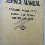 คู่มือซ่อมรถนิสสัน รถดัทสัน SERVICE MANUAL DATSUN 100A . 120A MODEL E10 SERIES CHASSIS AND BODY / NISSAN MOTOR. /