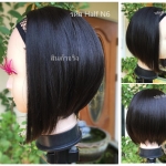 Half 06 วิกครอบครึ่งหัวบ๊อบสั้น ทรงผมสวยน่ารัก เส้นผมธรรมชาติ( ทรงผมเเละเส้นผมเหมือนจริงเกือบ 100% )