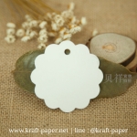 ป้ายแท็กกระดาษ ทรงดอกไม้ ไม่พิมพ์ ป้ายห้อย ป้ายกระดาษเปล่า หนา 350 แกรม