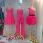 เช่าชุดราตรีสั้น สีชมพูบานเย็น