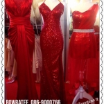 ชุดราตรียาวสีแดงให้เช่าในราคาถูก 500-700บาท