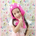 ***พร้อมส่ง***หมวกไหมขนแกะรูปสตรอเบอรี่สีชมพูเข้ม มีทั้้งไซล์เด็กและผู้ใหญ่ค่ะ