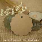 ป้ายแท็กกระดาษ ทรงดอกไม้ ไม่พิมพ์ ป้ายห้อย ป้ายกระดาษเปล่า หนา 350 แกรม