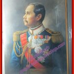 แผ่นภาพขนาดใหญ่ พระบาทสมเด็จพระจุลจอมเกล้าเจ้าอยู่หัว รัชกาลที่5 ขนาดเต็มแผ่น 26.0 x 37.5 ซม.