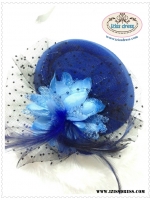 **พร้อมส่ง**หมวกดอกไม้ตาข่ายสีน้ำเงินผสมเฟอร์ ตกแต่งขนนกสีดำ ใช้เป็นพร็อพสำหรับประดับผมประกอบชุดสไตล์เจ้าหญิง นางฟ้า เจ้าสาว หรือใส่เดินขบวนพาเหรด กีฬาสี สวยมากๆค่ะ