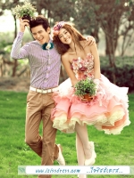 ***พร้อมส่งทั้งเซ็ท*** ชุดคู่ถ่ายพรีเวดดิ้ง (prewedding dress) & ชุดแต่งงานแฟนซี (Fancy wedding dress)ชายหญิง สไตล์ colorful "ธีมสีชมพู-เหลือง""