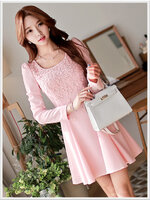 **พร้อมส่ง**เดรสใส่ไปงานแต่งสีชมพูแขนยาว ดีเทลประดับดอกไม้ช่วงอกกระโปรงบานออกนิดๆ ช่วงบนเข้ารูปทำให้ดูหุ่นดี สวยคุณภาพดีเหมือนแบบค่ะ