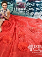 **พรีออเดอร์**รหัส PW066ชุดถ่ายพรีเว็ดดิ้ง (pre wedding dress) ชุดแฟนตาซีชายหญิง "ธีมสีแดง"