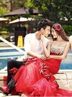 **พรีออเดอร์**รหัส PW057 ชุดถ่ายพรีเว็ดดิ้ง (pre wedding dress) ชุดแฟนตาซีชายหญิง "ธีมสีแดง"