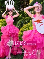 PW321 - **พร้อมส่งชุดผญ.ค่ะ** ชุดคู่ถ่ายพรีเวดดิ้ง (prewedding dress) & ชุดแต่งงานแฟนซี (Fancy wedding dress)ชายหญิง "ธีมชุดเจ้าสาวสีชมพู-ฟ้า"