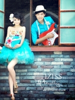 **พร้อมส่งชุดผู้หญิง**รหัส PW056 ชุดถ่ายพรีเว็ดดิ้ง (pre wedding dress) ชุดแฟนตาซีชายหญิง "ธีมสีฟ้า"