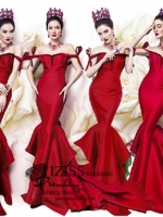 PW327 - **พร้อมส่งชุดผญ.ค่ะ** ชุดคู่ถ่ายพรีเวดดิ้ง (prewedding dress) & ชุดแต่งงานแฟนซี (Fancy wedding dress)ชายหญิง "ธีมชุดเจ้าสาวสีแดง"