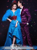 PW331 - **พรีออเดอร์เฉพาะชุดผู้หญิงค่ะ** ชุดคู่ถ่ายพรีเวดดิ้ง (prewedding dress) & ชุดแต่งงานแฟนซี (Fancy wedding dress)ชายหญิง "ธีมสีน้ำเงิน"