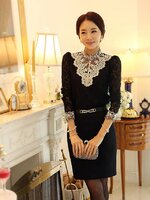 ***พร้อมส่งสีดำ มีจำนวนจำกัดนะคะ*** เสื้อลูกไม้ดีเทลลูกไม้เล่นดีเทลช่วงคอด้วยผ้าตาข่ายโปร่งปักดิ้นสีทอง แต่งมุกช่วงคอ รอบข้อมือตกแต่งขอบด้วยดิ้นสีทอง สวยเหมือนแบบค่ะ