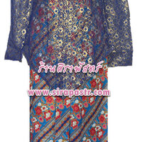 ชุดอินโดนีเซีย B3-1 สีน้ำเงิน (*ระบุ size เสื้อคลุมฯ)