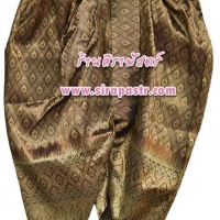 โจงกระเบน-ลายไทย สีน้ำตาลทอง (L*เอว 26 นิ้ว ยืดได้ถึง 34 นิ้ว-รายละเอียดในหน้าสินค้า)