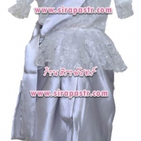 ชุดไทย ร.5-5 (เสื้อฯสีขาว+โจงฯผ้ามัน+ผ้าพาด) *ระบุ size เสื้อฯและโจงฯ