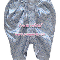 โจงกระเบน-ลายไทย สีน้ำเงิน-กรมท่า (เอว 24 นิ้ว ยืดได้ถึง 38 นิ้ว-รายละเอียดในหน้าสินค้า)