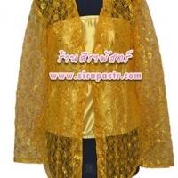 เสื้อลูกไม้ ภาคใต้-สีเหลือง (ไม่รวมเกาะอก) *size-XL