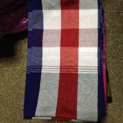ผ้าขาวม้า บ้านไร่ (พับคู่) 70*180ซม คละสีคละลาย ผืนละ 37 บาท ส่ง 100ผืน