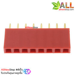Pin header Female Header Single Row 2.54mm 8p Pin1x8 สีแดง