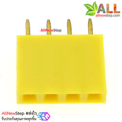 Pin header Female Header Single Row 2.54mm 4p Pin1x4 สีเหลือง