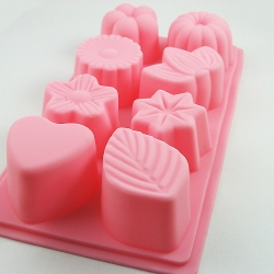 พิมพ์ซิลิโคนรูปดอกไม้และหัวใจ