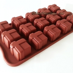 พิมพ์ซิลิโคนช็อกโกแลตหรือเค้ก รูปกล่องของขวัญ