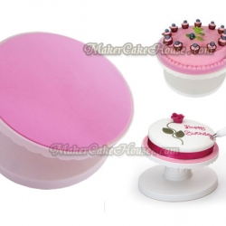ฐานรองเค้ก สีชมพู