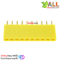 Pin header Female Header Single Row 2.54mm 10p Pin1x10 สีเหลือง