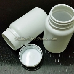 กระปุกยา อาหารเสริม สีขาวฝาเกลียว แบบล็อคกันขโมย 100 ml. ( ราคา 10 ชิ้น )