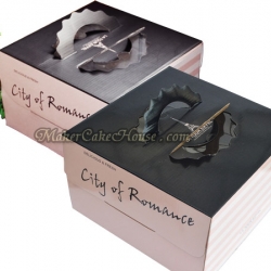 กล่องใส่เค้กสีชมพูหวาน ขนาด 3 ปอนด์