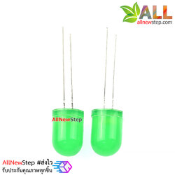 ไฟ LED 10MM LED สีเขียว จำนวน 2 ดวง