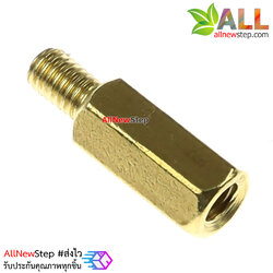 Pillars Nut M3 10+6 น็อตตัวเมีย ทองเหลืองแบบยาว 10+6mm