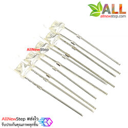 led 3mm แบบใส สีขาว จำนวน 5 ชิ้น ไฟเลี้ยง 3-3.2v
