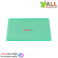 แผ่นปริ๊น PCB อเนกประสงค์แบบ 1 หน้าอย่างดี สีเขียว PCB ขนาด 9x15 เซนติเมตร