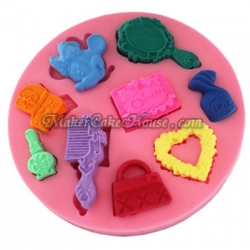 พิมพ์ฟองดอง / กัมเพส รูปกระเป๋า หวี กระจก