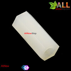 เสาน็อตไนลอน NUT Nylon M3 ขนาด 6mm สีขาว จำนวน 1 ชิ้น