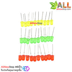 LED 5mm pack red green yellow 10 total of 30 หลอดไฟ LED สีแดง เขียว เหลือง อย่างละ 10 รวมทั้งหมด 30 ดวง