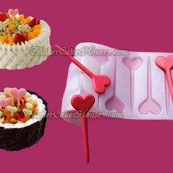 พิมพ์ช็อคโกแลต / กัมเพส รูปหัวใจมีก้าน