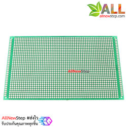 แผ่นปริ๊น PCB อเนกประสงค์แบบ 2 หน้าอย่างดี สีเขียว PCB ขนาด 9x15 เซนติเมตร