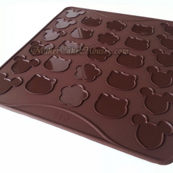 พิมพ์ซิลิโคนมาการองรูปมิกกี้และคิตตี้