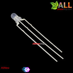 LED 3mm แบบ 2 สี สีแดงและสีเขียว แบบไฟบวกร่วม