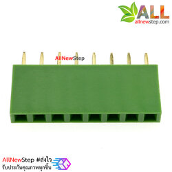 Pin header Female Header Single Row 2.54mm 8p Pin1x8 สีเขียว