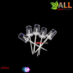 LED สีรุ้ง หลอดไฟ 3 สี 5mm เปลี่ยนสีอัตโนมัติ colorful f5 5mm led light tube color changing จำนวน 5 ชิ้น