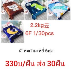 ผ้าห่มกำมะหยี่ 6ฟุต 2.2ก ผืนละ 330บาท ส่ง 30ผืน